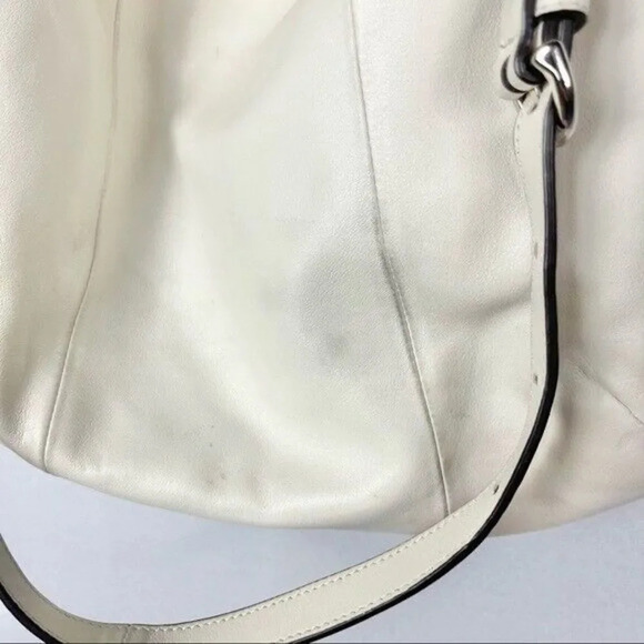Coach Kristin White Leather Hobo Shoulder Satchel Bag - Picture 7 of 11